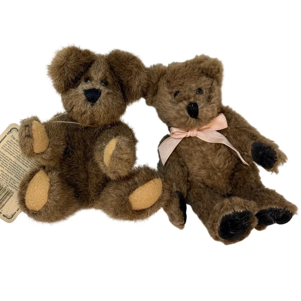 Boyds Bears Archive Series Miniature Jointed Teddy Bear Plush Set of 2 -‎ 5.5